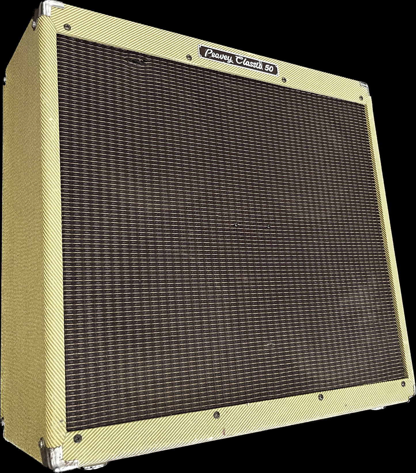 Side of Used 1992 Peavey Classic 50 4X10 50 Watt Tweed TFW2530