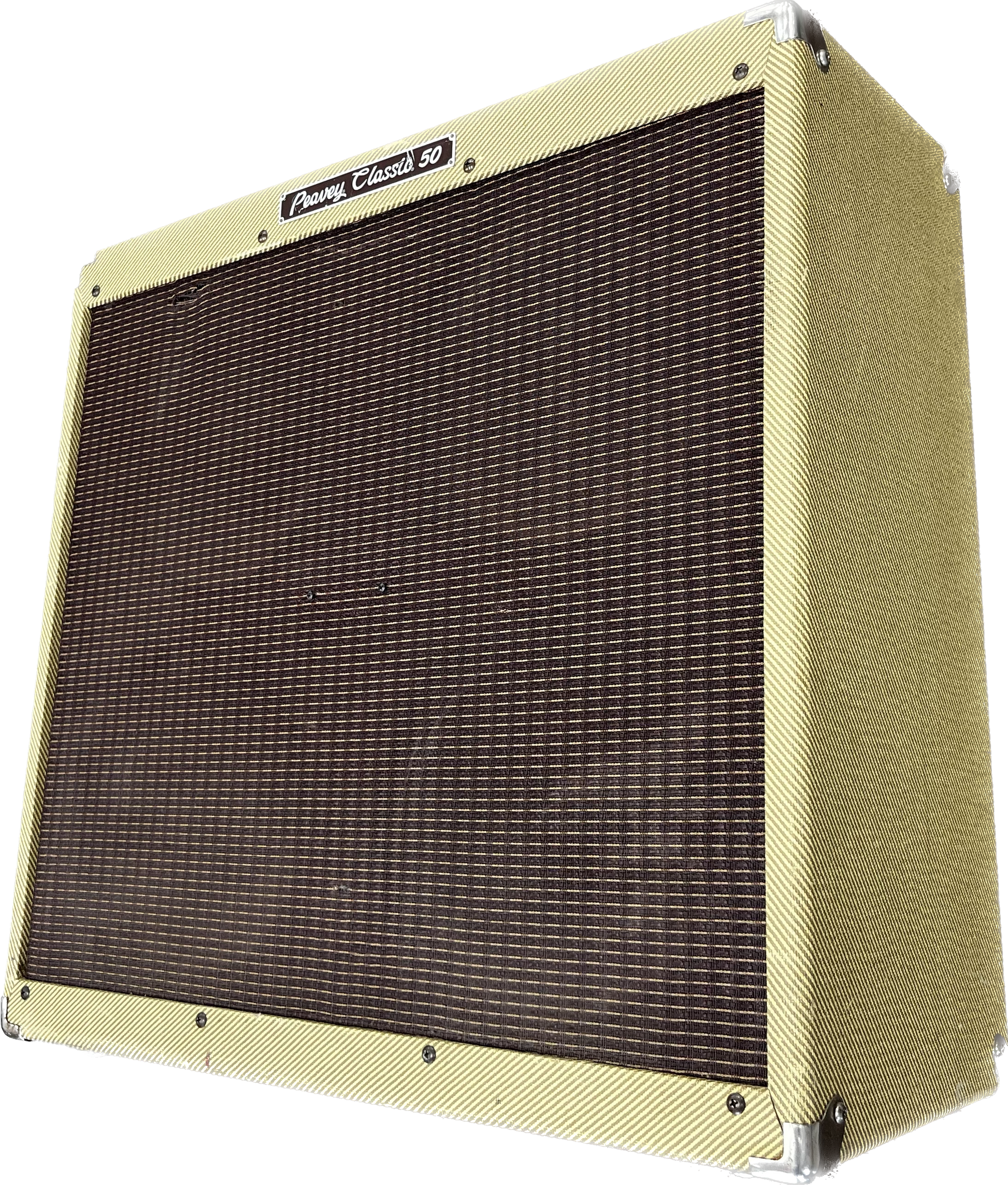 Side of Used 1992 Peavey Classic 50 4X10 50 Watt Tweed TFW2530
