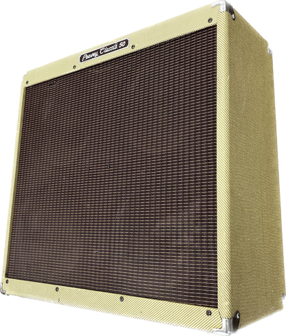 Side of Used 1992 Peavey Classic 50 4X10 50 Watt Tweed TFW2530