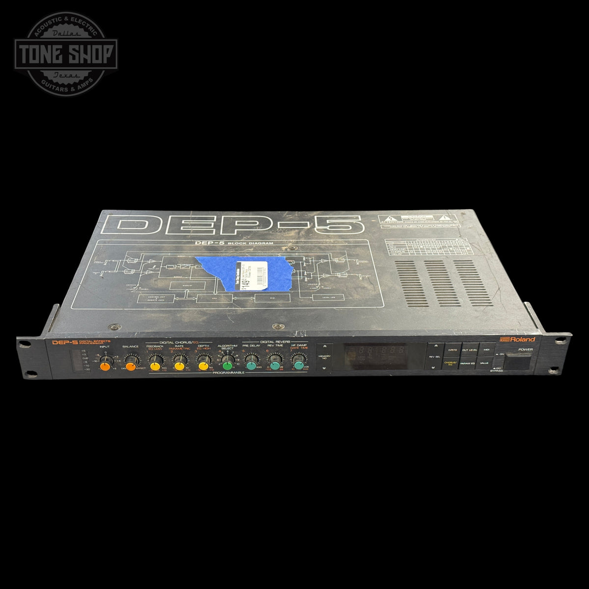 Vintage effects rack unit with 'DEP-5' branding on a black background, featuring the Tone Shop logo.