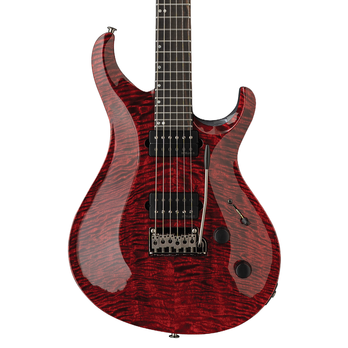Front of body of PRS Tekton T Bloodstone Red