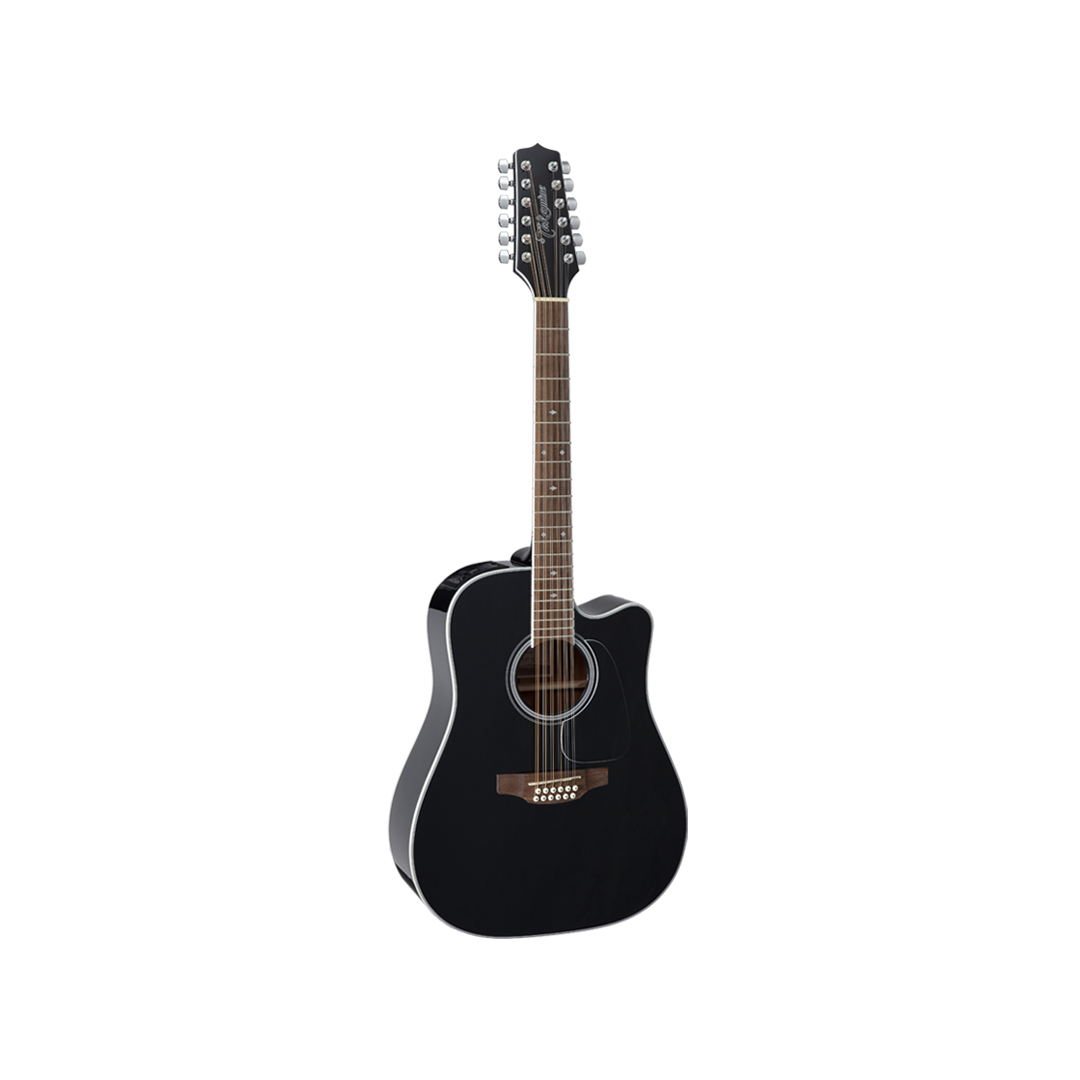 Full frontal of Takamine GD38CE BLACK.