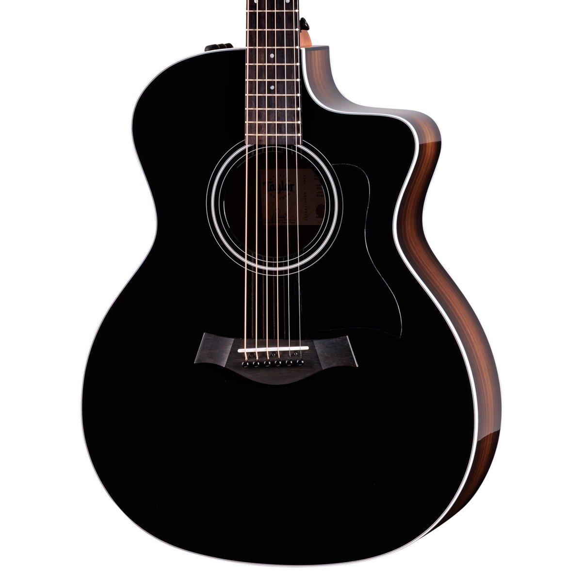 Front of Taylor 214ce DLX Special Edition Blacktop.