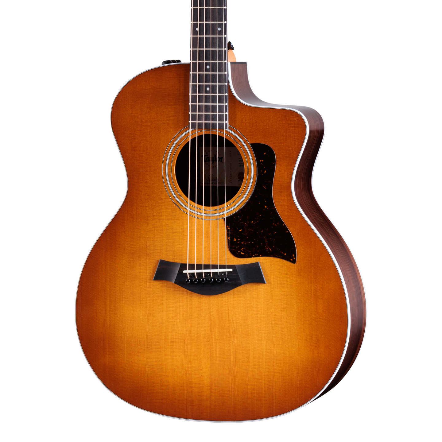 Front of Taylor 214ce Special Edition Honeyburst.