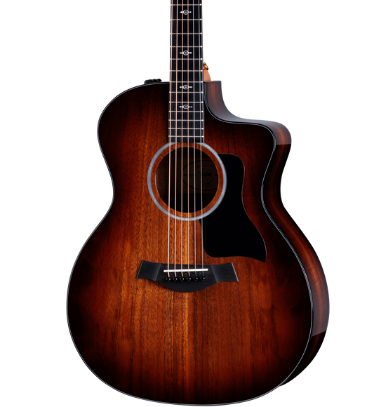 Front of Taylor 224ce-K DLX Shaded Edge Burst.