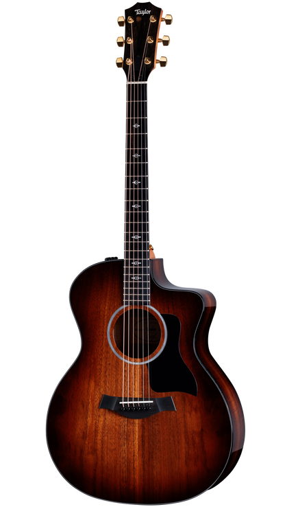 Full frontal of Taylor 224ce-K DLX Shaded Edge Burst.