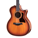Front of Taylor 324ce Studio Shaded Edge Burst Mahogany/ Sapele.
