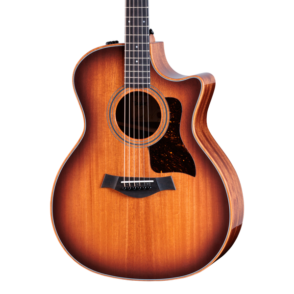 Front of Taylor 324ce Studio Shaded Edge Burst Mahogany/ Sapele.