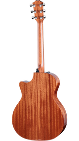 Back of Taylor 324ce Studio Shaded Edge Burst Mahogany/ Sapele.