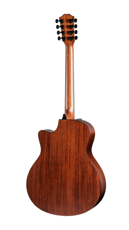 Back of Taylor 326ce Baritone-8 Special Edition 8-string Shaded Edgeburst.