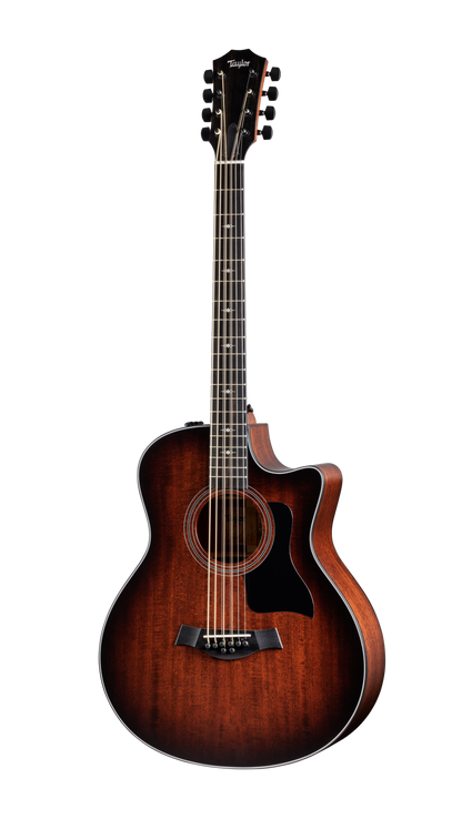 Full frontal of Taylor 326ce Baritone-8 Special Edition 8-string Shaded Edgeburst.