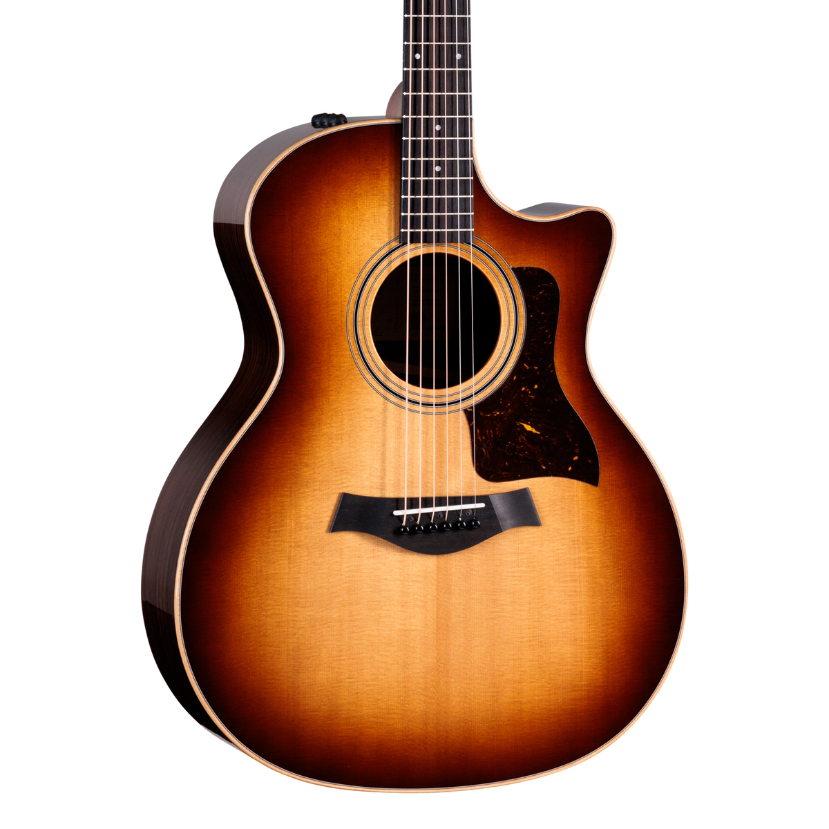 Front of Taylor 414ce Studio Shaded Edge Burst.