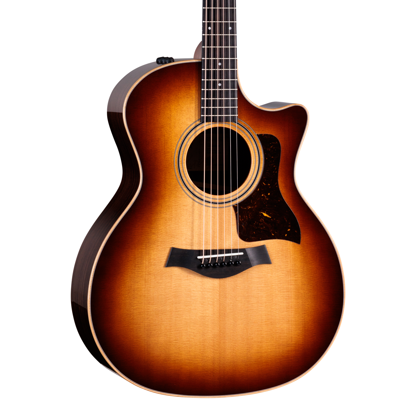 Front of Taylor 414ce Studio Shaded Edge Burst.