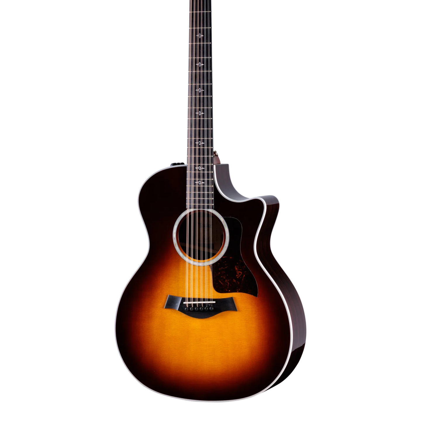 Front of Taylor 454ce 12-String Tobacco Sunburst.
