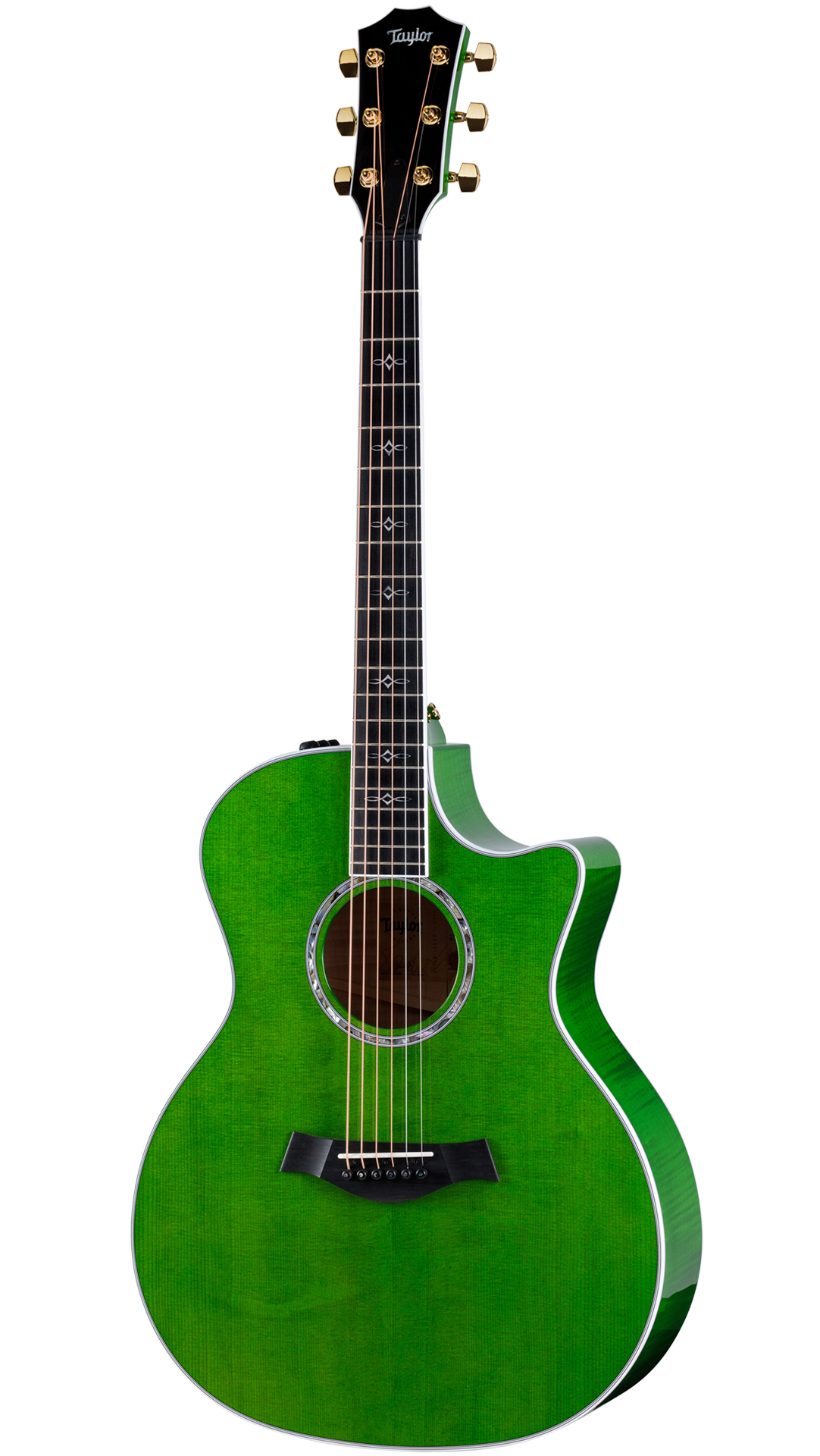 Full frontal of Taylor 614ce Special Edition Trans Green.