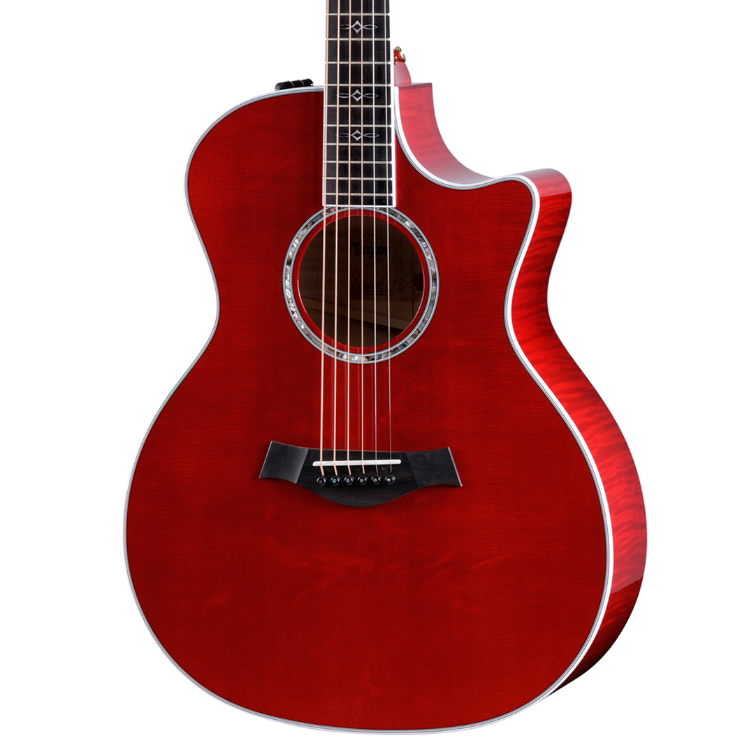 Front of Taylor 614ce Special Edition Trans Red w/case.