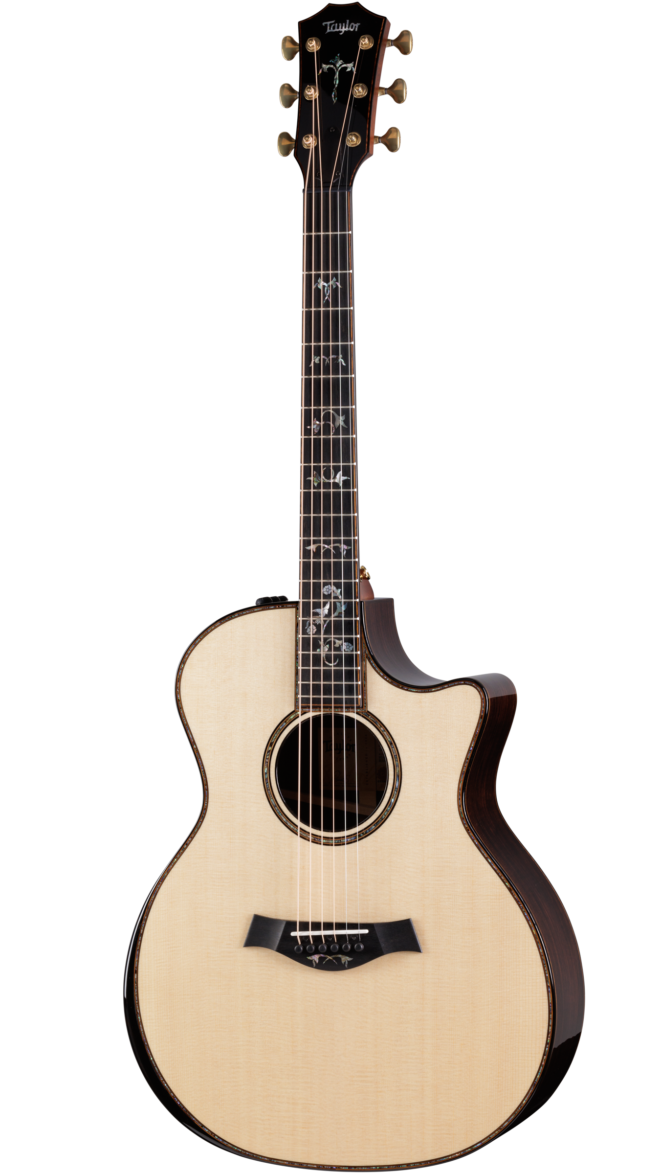 Full frontal of Taylor 914ce Special-Edition Rosewood Sitka Cindy Inlay.