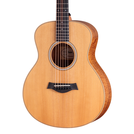 Front of Taylor GS Mini-e LTD Figured Koa.