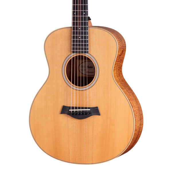 Front of Taylor GS Mini-e LTD Figured Koa.