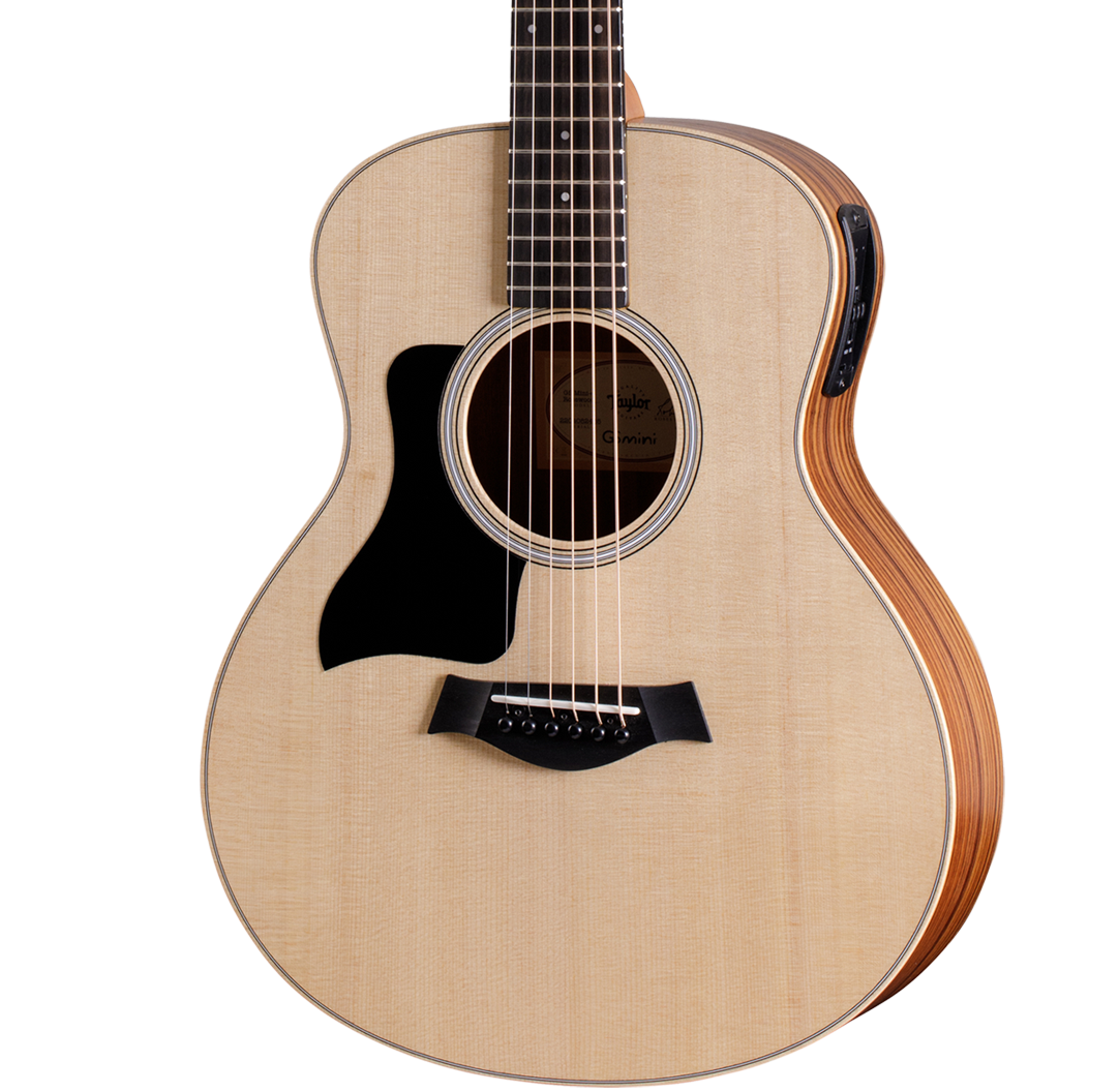 Front of Taylor GS Mini-e Rosewood Natural Left Hand.
