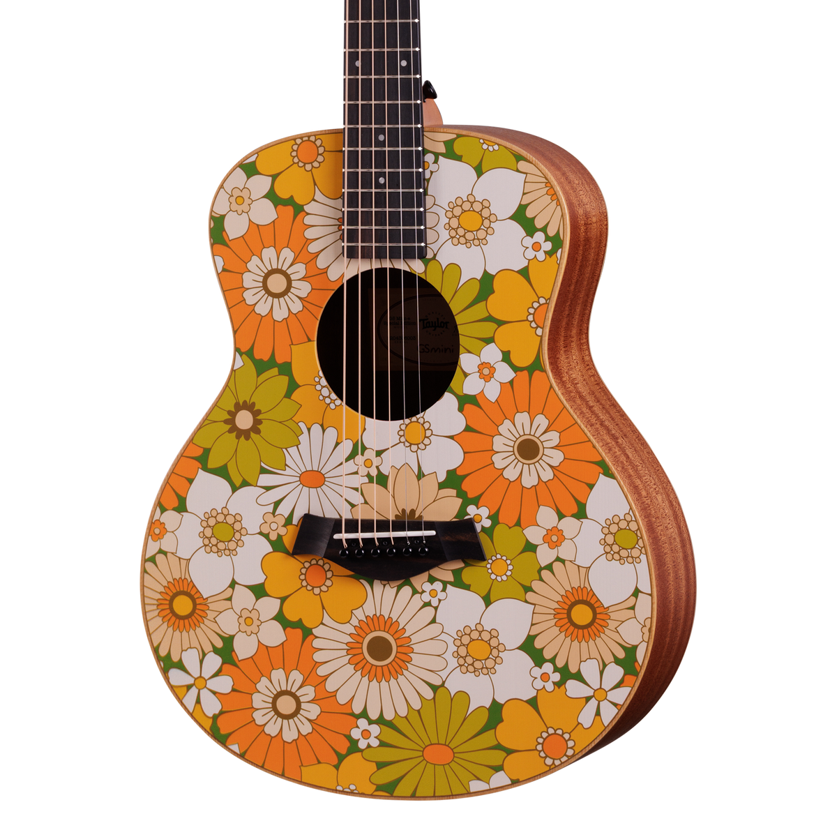 Front of Taylor GS Mini-e Special Edition Floral Green.