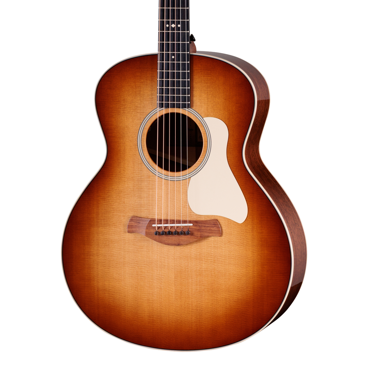 Front of Taylor Gold Label 514e Sunburst Cream Pickguard.