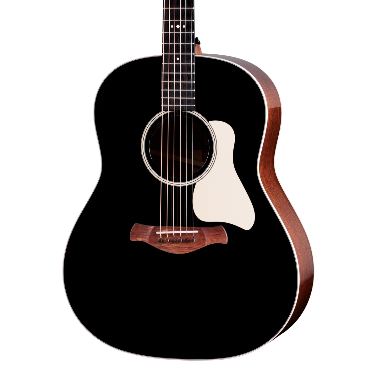 Front of Taylor Gold Label 517e Mahogany / Torrified Sitka Spruce Blacktop.