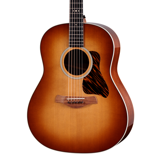 Front of Taylor Gold Label 517e Sunburst Firestripe Pickguard.