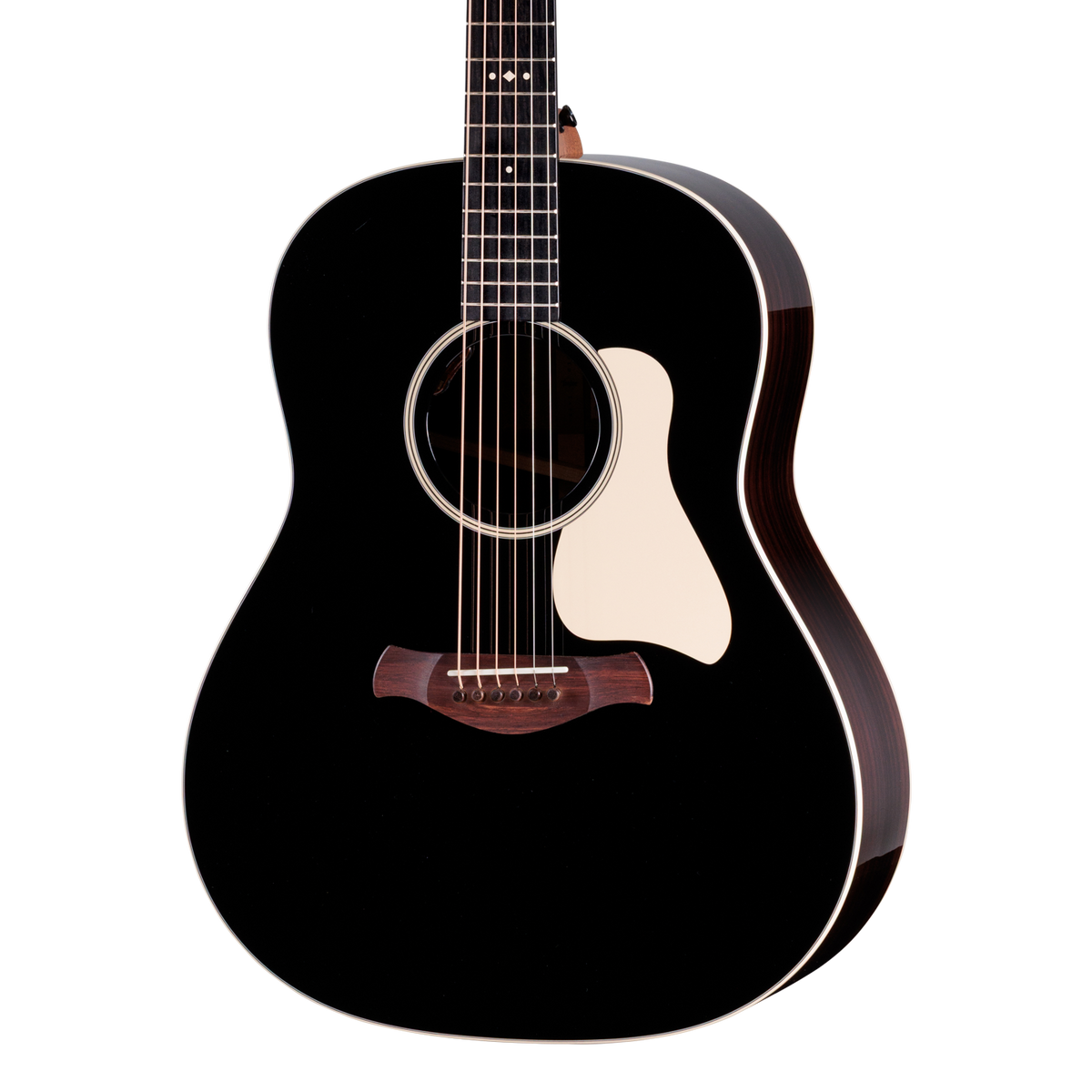 Front of Taylor Gold Label 717e Blacktop Cream Pickguard.