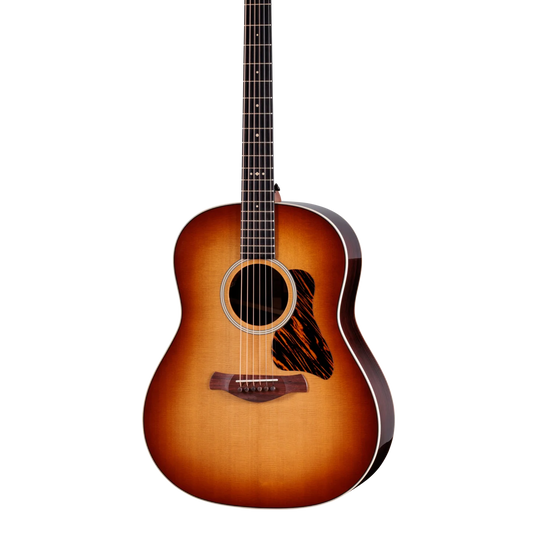 Front of Taylor Gold Label 717e Sunburst Firestripe Pickguard.