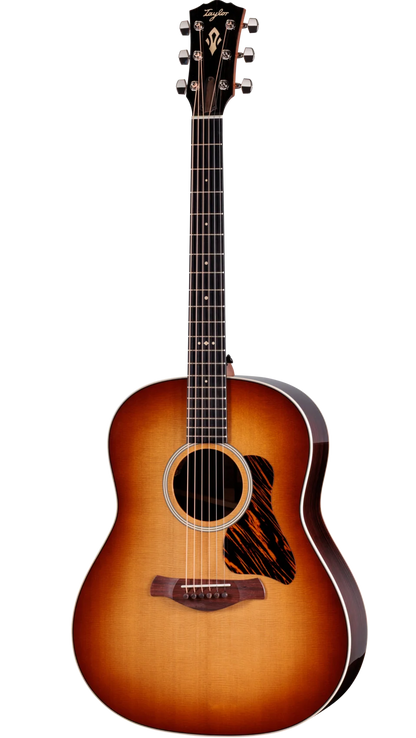 Full frontal of Taylor Gold Label 717e Sunburst Firestripe Pickguard.