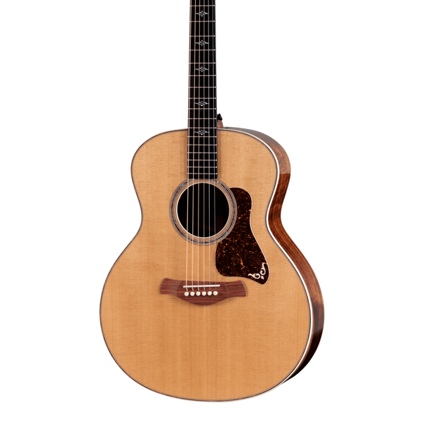 Front of Taylor Gold Label 814e Natural Koa.