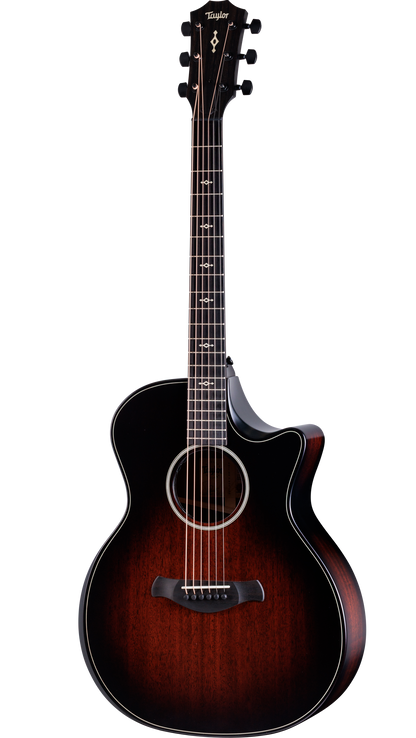 Full frontal of Taylor Next Generation Builder's Edition 324ce Tobacco Kona Burst.