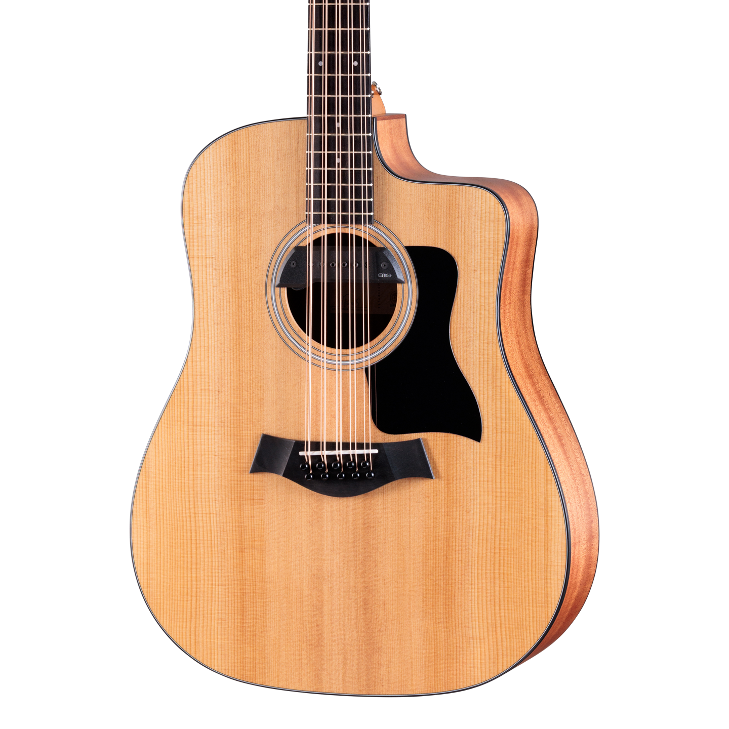 Front of Taylor Somos 150ce Bajo Quinto 10-string.