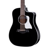 Front of Taylor Somos 250ce Plus BLK Bajo Quinto 10-string, Black.