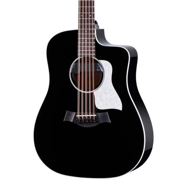 Front of Taylor Somos 250ce Plus BLK Bajo Quinto 10-string, Black.