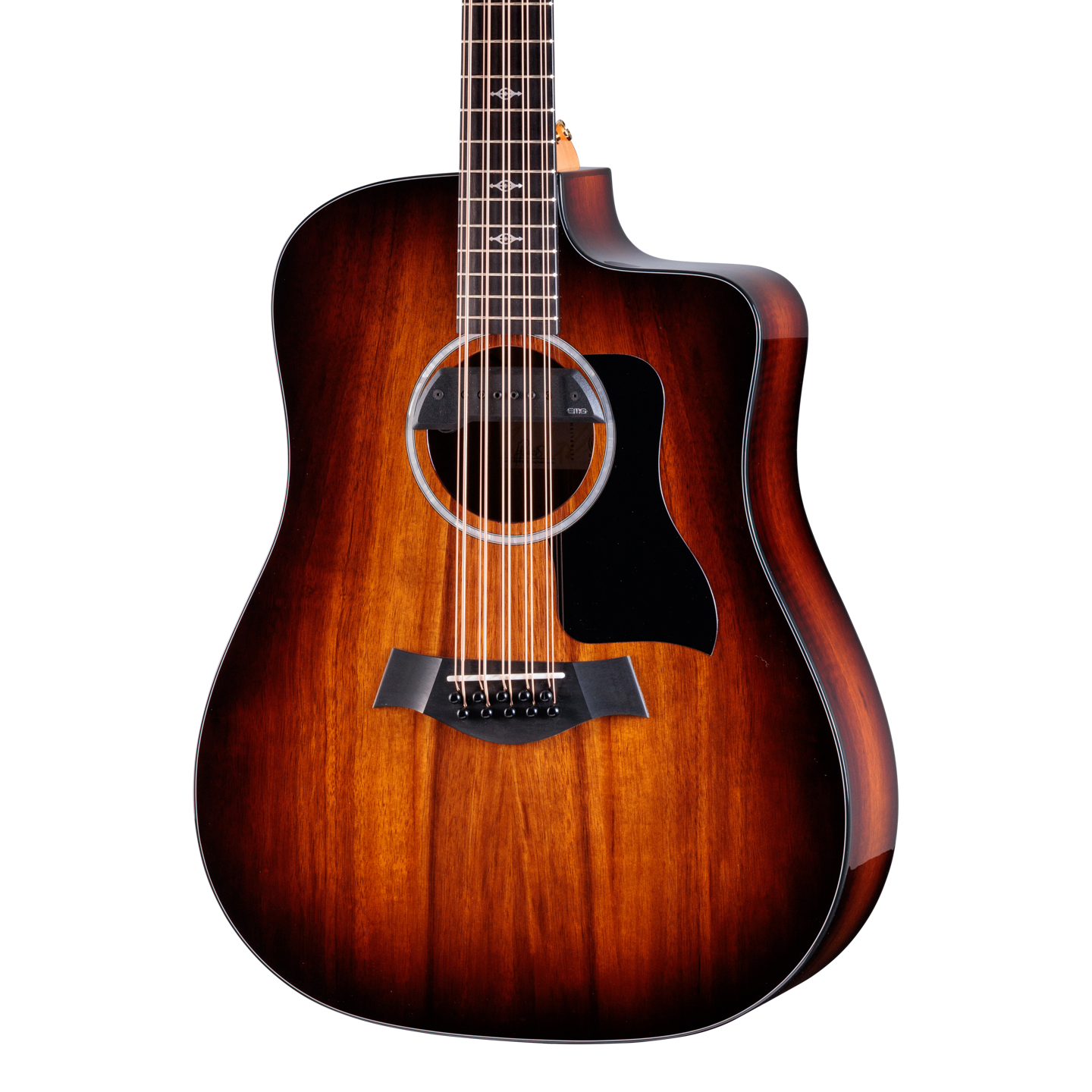Front of Taylor Somos 260ce-K DLX Bajo Quinto 10-string, Koa.