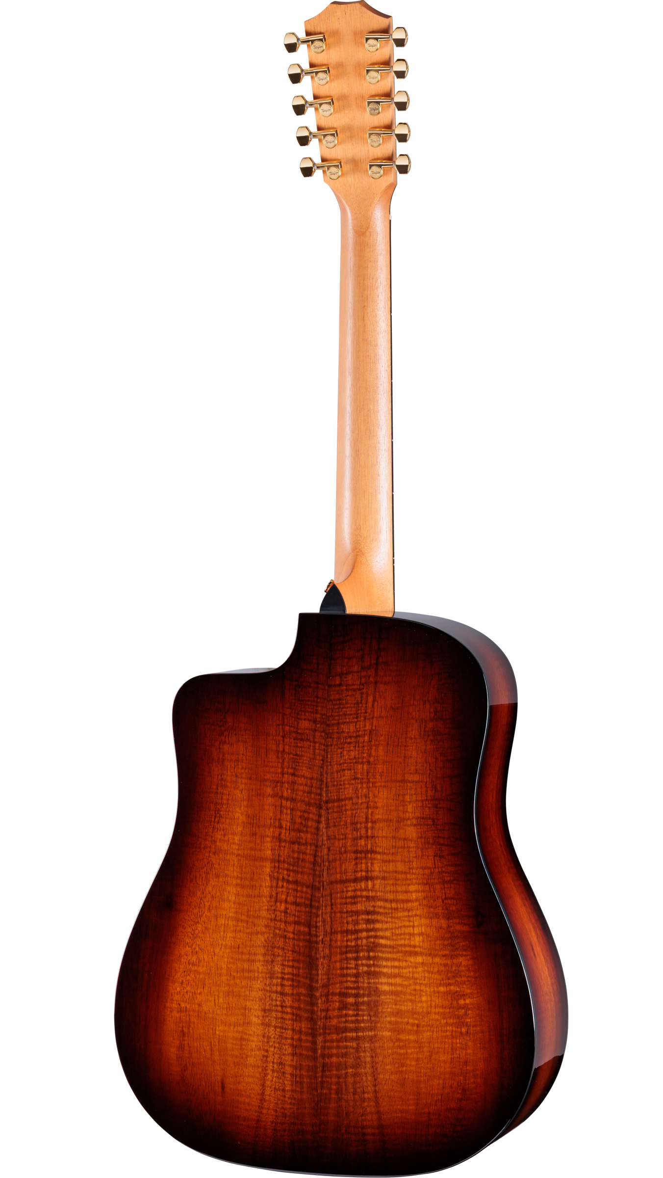 Back of Taylor Somos 260ce-K DLX Bajo Quinto 10-string, Koa.