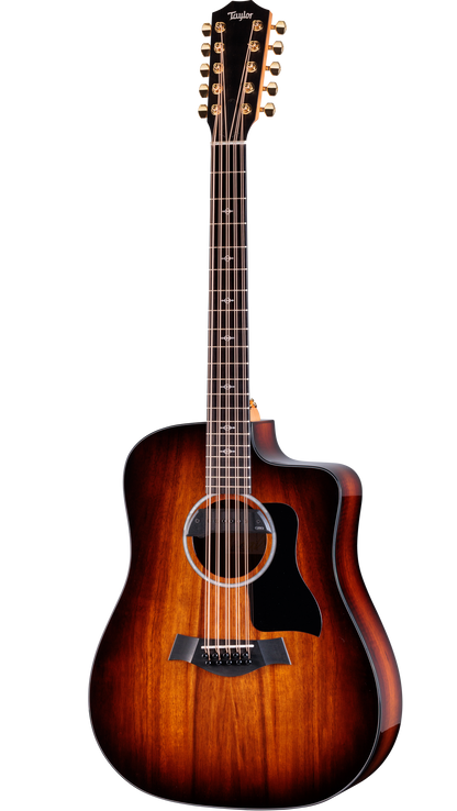 Full frontal of Taylor Somos 260ce-K DLX Bajo Quinto 10-string, Koa.