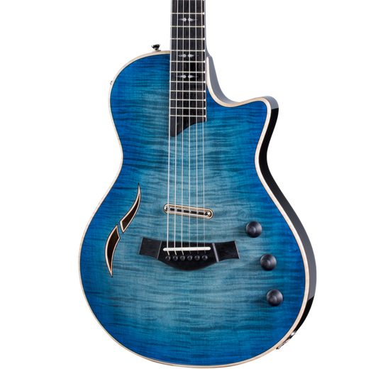 Front of Taylor T5z Pro Harbor Blue Armrest.