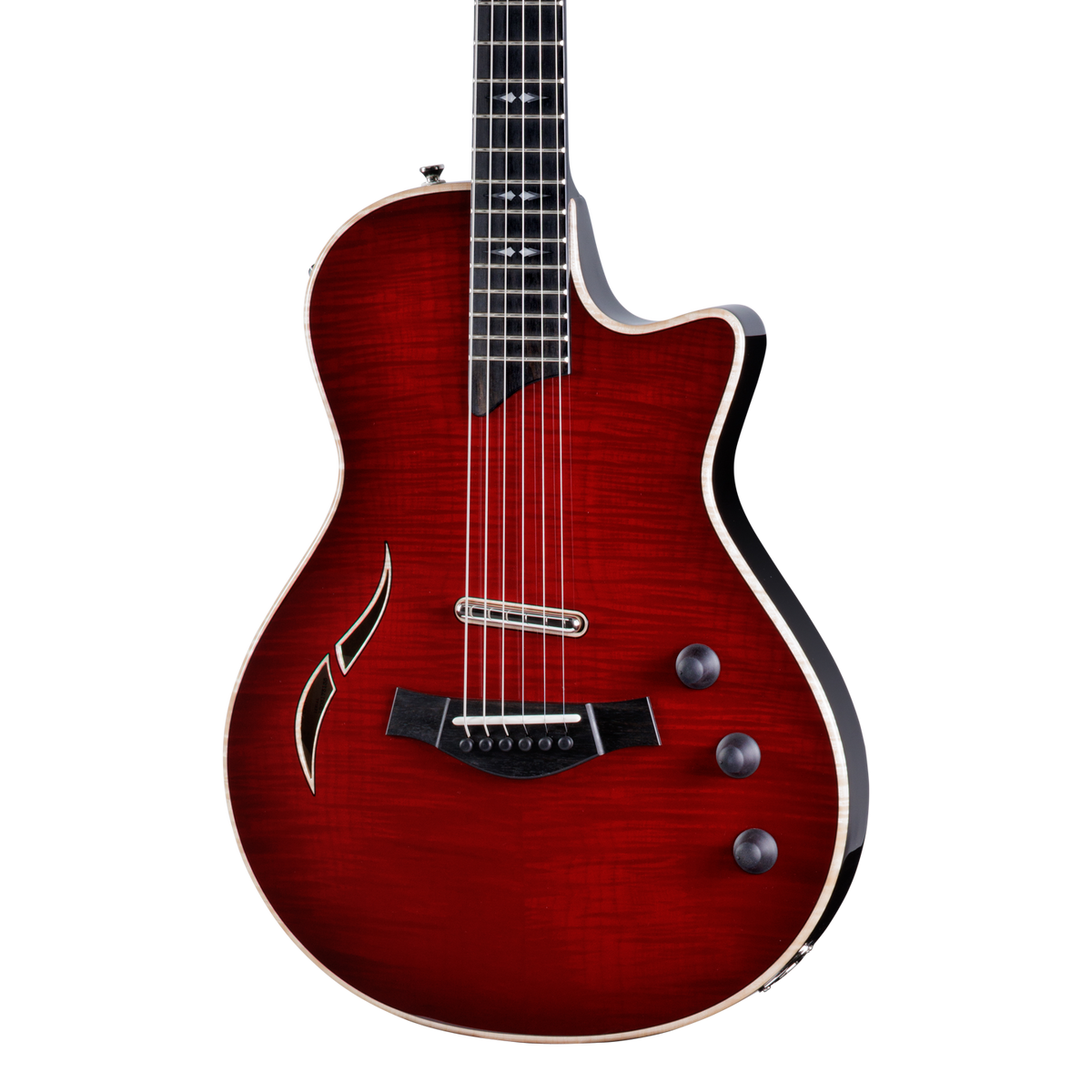 Front of Taylor T5z Pro Maple Top Cayenne Red.