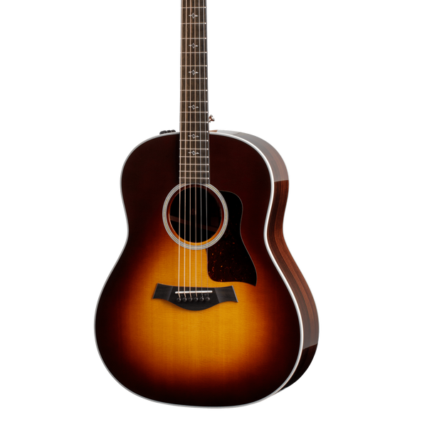 Front of Taylor 417e-R Tobacco Sunburst V-Class bracing.