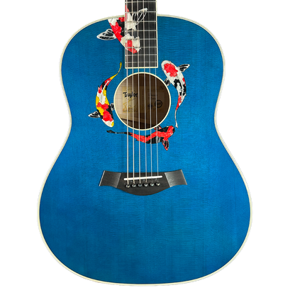 Taylor 2025 Namm Custom #41 Grand Pacific Aquamarine Koi Motif w/case w/matching Circa 74 amp