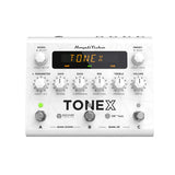 Closeup of front of IK Multimedia TONEX Pedal Anniversary Edition White Amplifier/Cabinet/Pedal Modeler