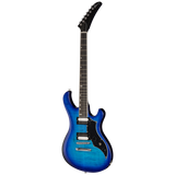 Full frontal of Gibson Victory Figured Cobalt Burst.