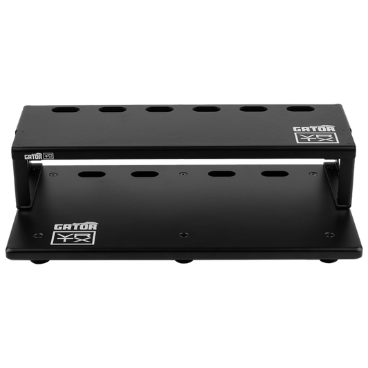 Front of Vertex By Gator Travel Lite 17" x 10" Pedalboard and Riser.