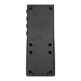 A Walrus Audio Expresion guitar pedal  bottom device with multiple ports on a white background