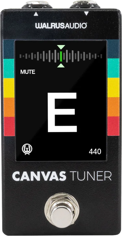 Top down of Walrus Audio Canvas Tuner.