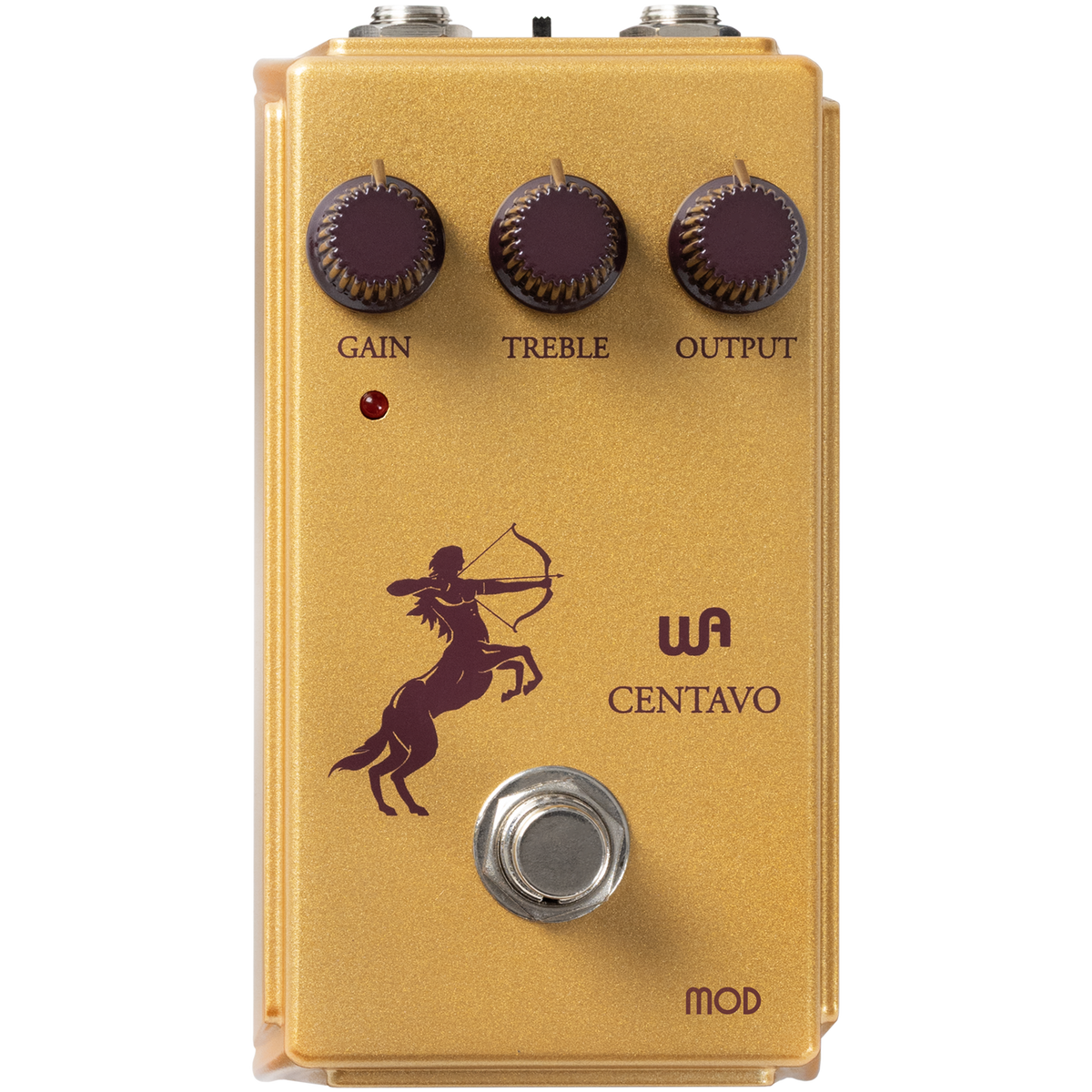 Front of Warm Audio Centavo Mod Series Overdrive Pedal.