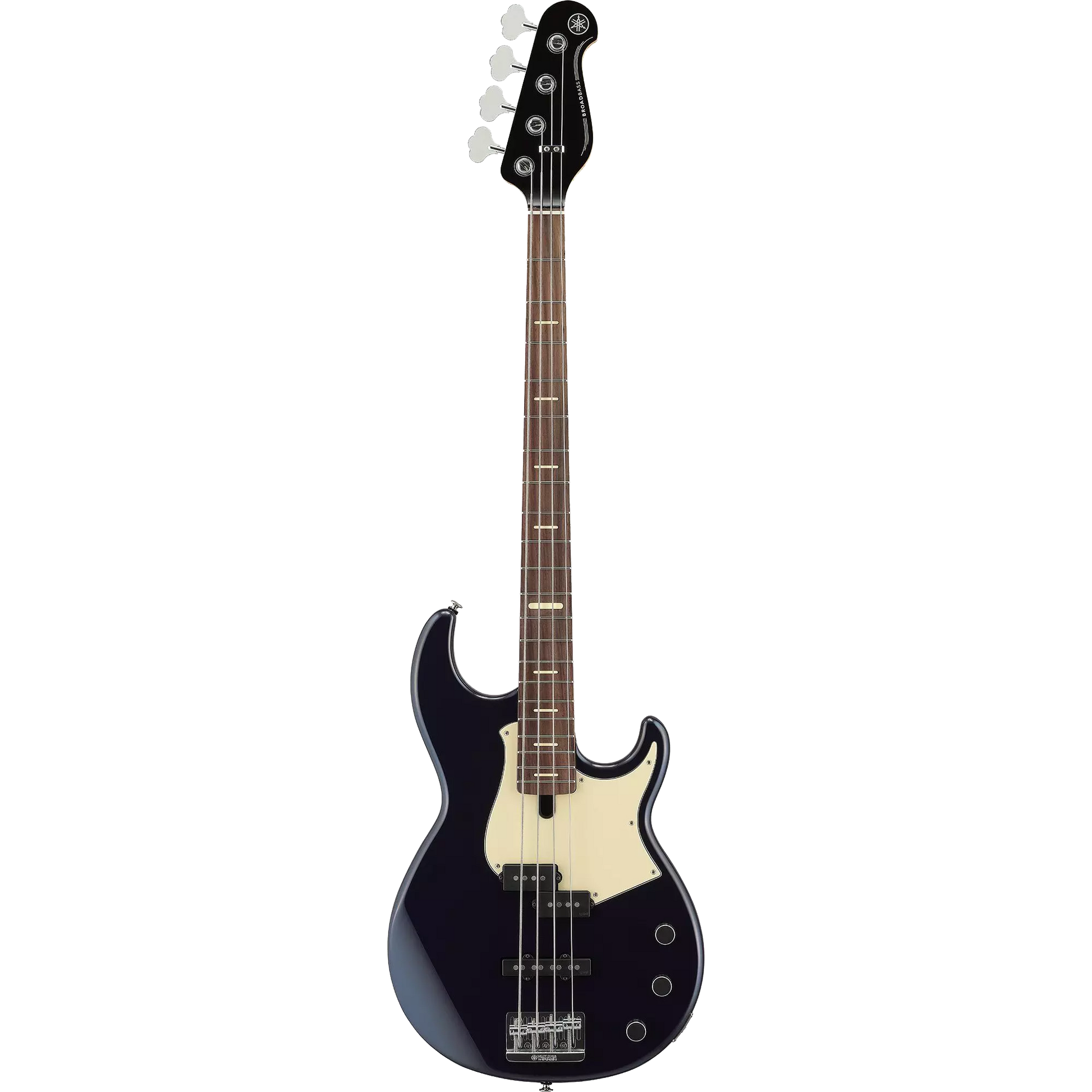 Full frontal of Yamaha BBP34 Midnight Blue MIJ 4-String Bass.